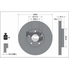 BDS2312 BENDIX Braking Гальмівний диск