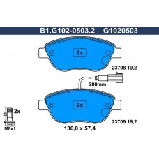 B1.G102-0503.2 GALFER КомплеК т гальмівних колодок, дискове гальмо