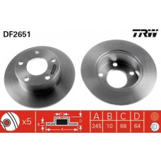 DF2651 TRW Гальмівний диск