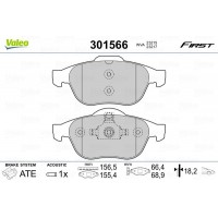 301566 VALEO Комплект гальмівних колодок дисковий гальм