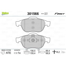 301566 VALEO Комплект гальмівних колодок дисковий гальм