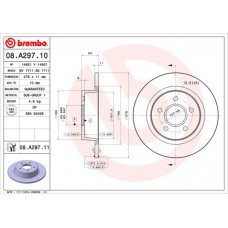 08.A297.10 BREMBO Гальмівний диск