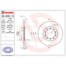 08.A530.10 BREMBO Гальмівний диск