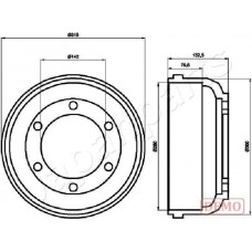 TA-0317C JAPANPARTS Гальмівний барабан