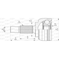 CVJ5798.10 OPEN PARTS Шарнирный комплект, Привідний вал