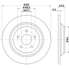 8DD 355 126-571 HELLA Гальмівний диск