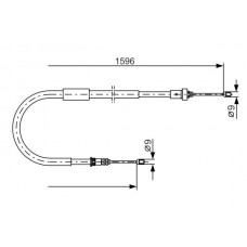 1 987 482 334 BOSCH Тросик, cтояночный тормоз