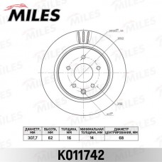K011742 MILES Гальмівний диск
