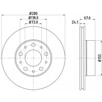 8DD 355 122-701 HELLA Гальмівний диск