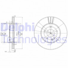BG2768 DELPHI Гальмівний диск