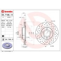 09.7196.1X BREMBO Гальмівний диск