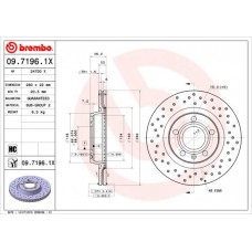 09.7196.1X BREMBO Гальмівний диск