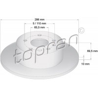 200 951 TOPRAN Гальмівний диск