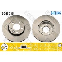 6043085 GIRLING Гальмівний диск