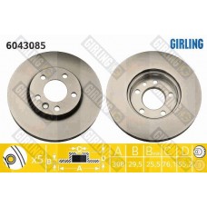 6043085 GIRLING Гальмівний диск