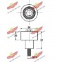 03.81759 AUTOKIT Паразитный / Ведущий ролик, Зубчастий ремінь