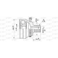 CVJ5139.10 OPEN PARTS Шарнирный комплект, Привідний вал