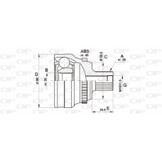 CVJ5139.10 OPEN PARTS Шарнирный комплект, Привідний вал