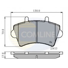 CBP01035 COMLINE КомплеК т гальмівних колодок, дискове гальмо