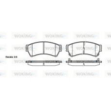 P10963.02 WOKING Комплект гальмівних колодок дисковий гальм
