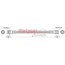 4110244 METZGER Гальмівний шланг