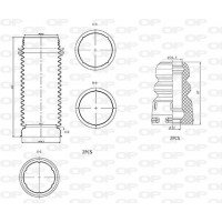 DCK5004.04 OPEN PARTS Пилозахисний комплект амортизатор