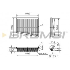 FA1027 BREMSI Повітряний фільтр