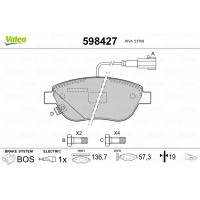 598427 VALEO КомплеК т гальмівних колодок, дискове гальмо