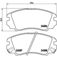 P 30 043 BREMBO Комплект гальмівних колодок дисковий гальм