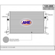 123.205 AHE Радіатор охолодження двигуна