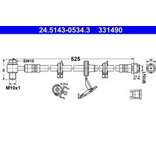 24.5143-0534.3 ATE Гальмівний шланг
