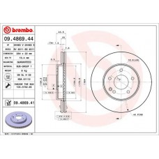 09.4869.41 BREMBO Гальмівний диск
