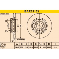 BAR22163 BARUM Гальмівний диск