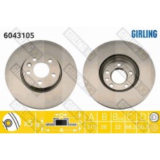 6043105 GIRLING Гальмівний диск