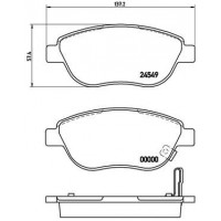 P 59 052 BREMBO Комплект гальмівних колодок дисковий гальм
