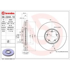 09.C243.10 BREMBO Гальмівний диск