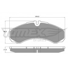 TX 11-11 TOMEX Brakes Комплект гальмівних колодок дисковий гальм