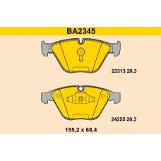 BA2345 BARUM КомплеК т гальмівних колодок, дискове гальмо