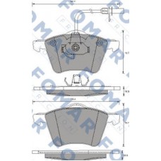 FO 691281 FOMAR Friction Комплект гальмівних колодок дисковий гальм