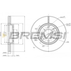CD7520V BREMSI Гальмівний диск