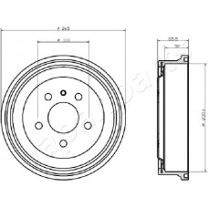 TA-0413 JAPANPARTS Гальмівний барабан