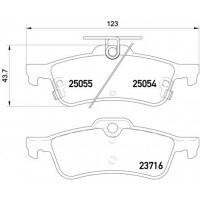 P 28 070 BREMBO Комплект гальмівних колодок дисковий гальм