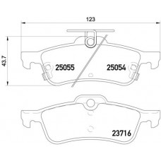 P 28 070 BREMBO Комплект гальмівних колодок дисковий гальм