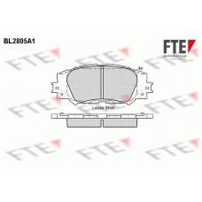 BL2805A1 FTE КомплеК т гальмівних колодок, дискове гальмо