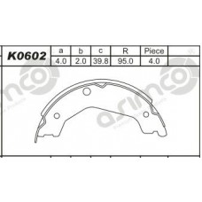 K0602 ASIMCO Комплект гальмівних колодок