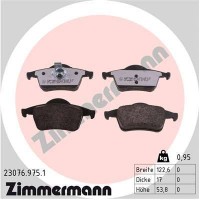 23076.975.1 ZIMMERMANN КомплеК т гальмівних колодок, дискове гальмо