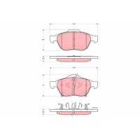 GDB3335 TRW Комплект гальмівних колодок дисковий гальм