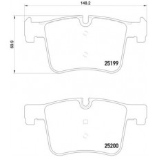 P 06 075X BREMBO Комплект гальмівних колодок дисковий гальм