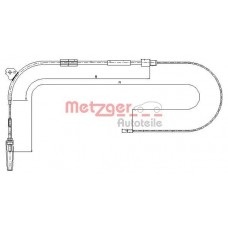 10.9328 METZGER Тросик, cтояночный тормоз
