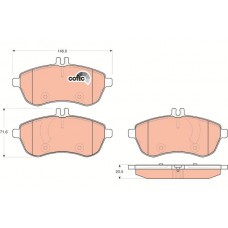 GDB1736 TRW Комплект гальмівних колодок дисковий гальм